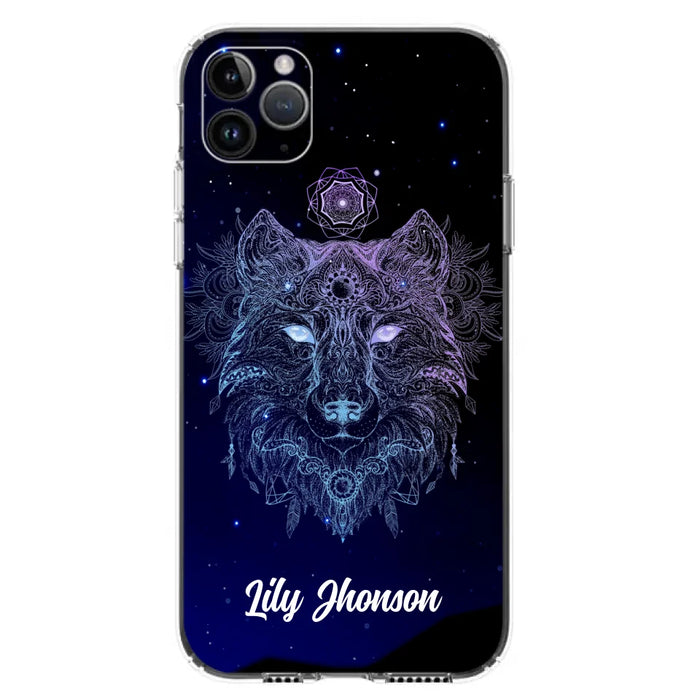 Custom Personalized Wolf Mandala Phone Case - Best Gift For Wolf Lover's - Case For iPhone, Samsung and Xiaomi - TOMO90