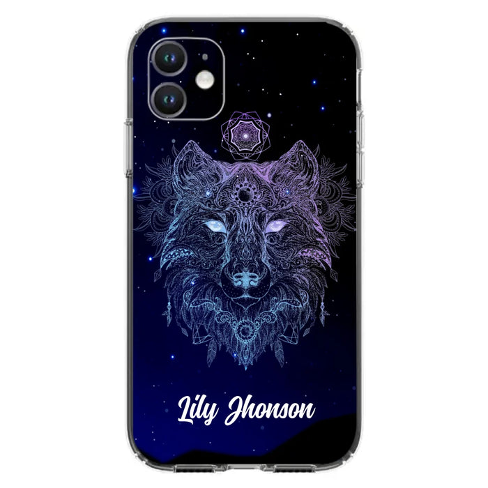 Custom Personalized Wolf Mandala Phone Case - Best Gift For Wolf Lover's - Case For iPhone, Samsung and Xiaomi - TOMO90