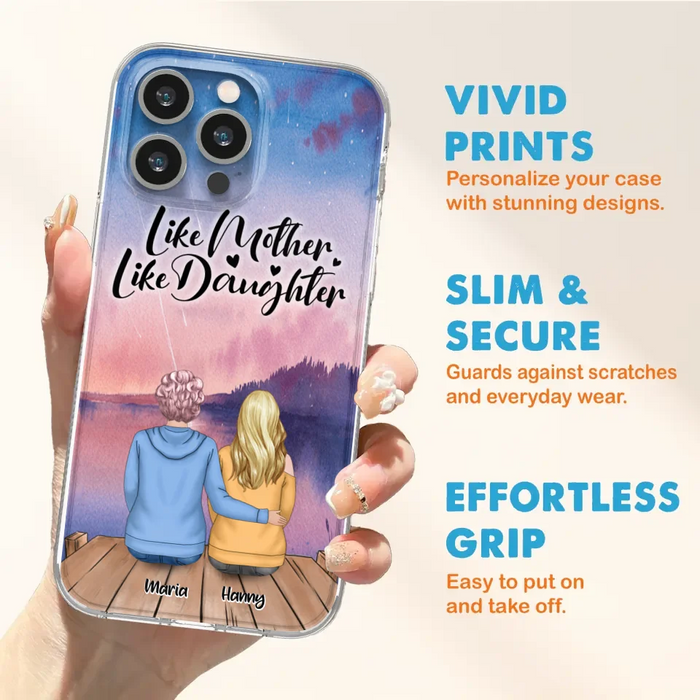 Custom Personalized Mom Phone Case - Gifts For Dog Lovers With Upto 3 Dogs - Like Mother Like Daughter