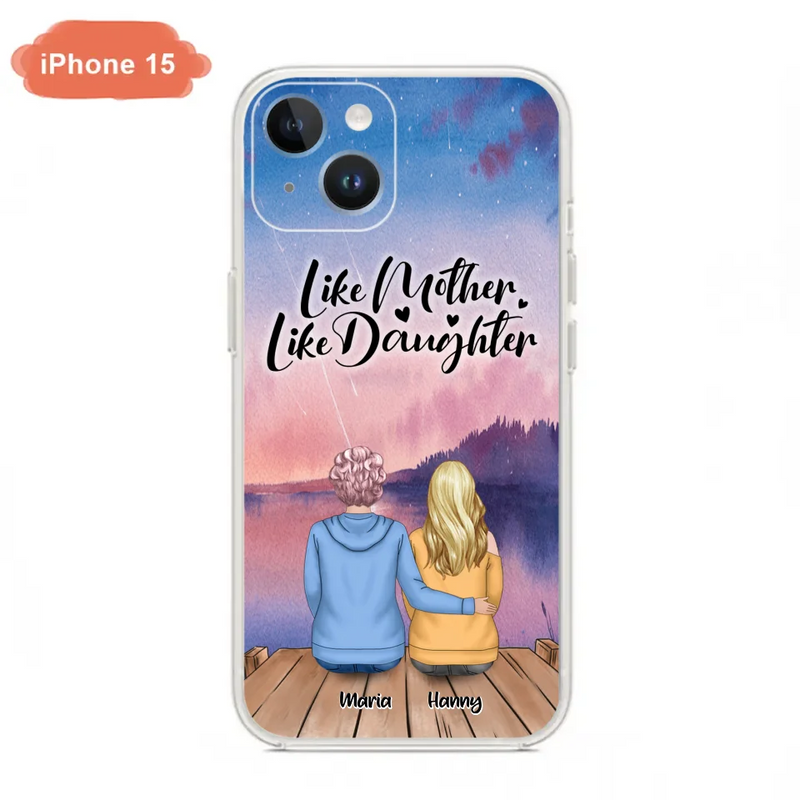 Custom Personalized Mom Phone Case - Gifts For Dog Lovers With Upto 3 Dogs - Like Mother Like Daughter