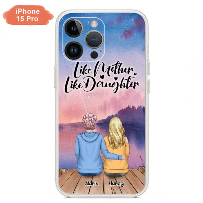 Custom Personalized Mom Phone Case - Gifts For Dog Lovers With Upto 3 Dogs - Like Mother Like Daughter