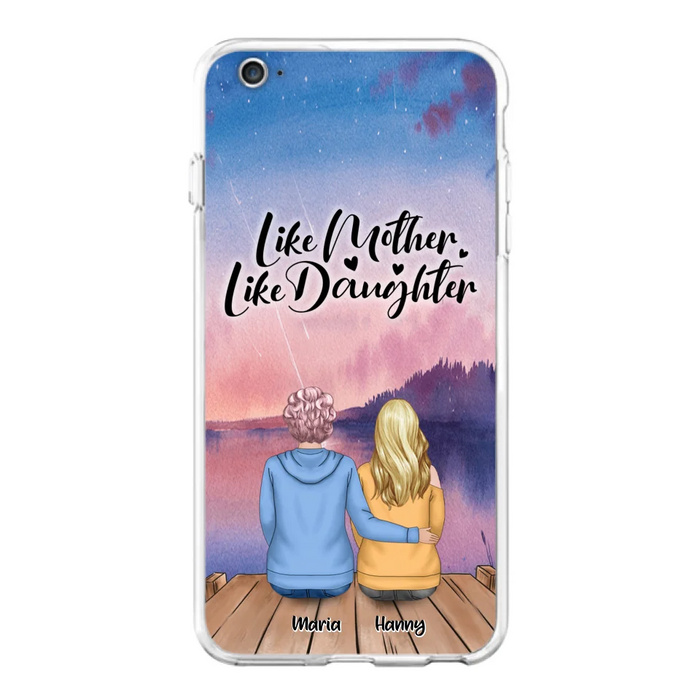 Custom Personalized Mom Phone Case - Gifts For Dog Lovers With Upto 3 Dogs - Like Mother Like Daughter