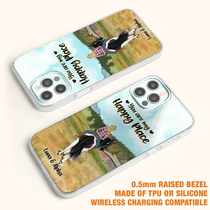 Custom Personalized Horse Riding Phone Case - You Are My Happy Place - Case Phone For iPhone And Samsung