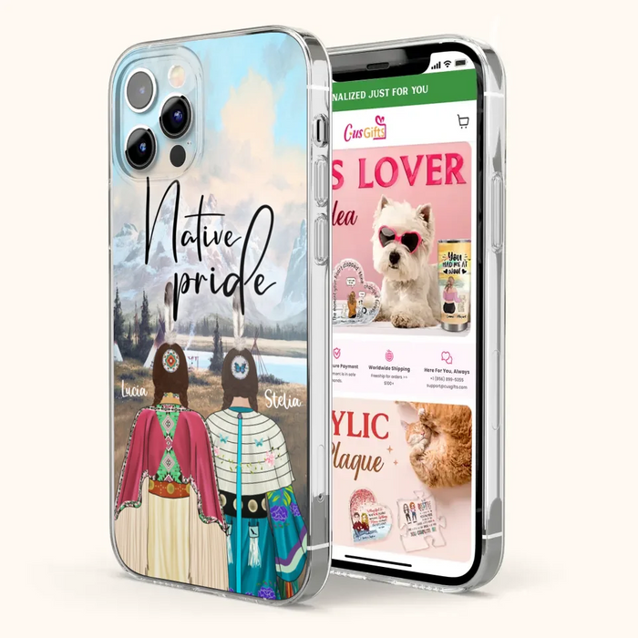 Custom Personalized Native American Couple Phone Case - Native Pride - Case Phone For iPhone And Samsung