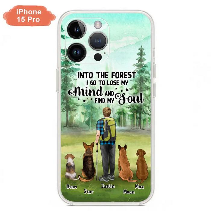 Custom Personalized Solo Trekking Woods  With Pets Phone Case - Upto 4 Pets - Case For iPhone and Samsung - 6CIAJ9