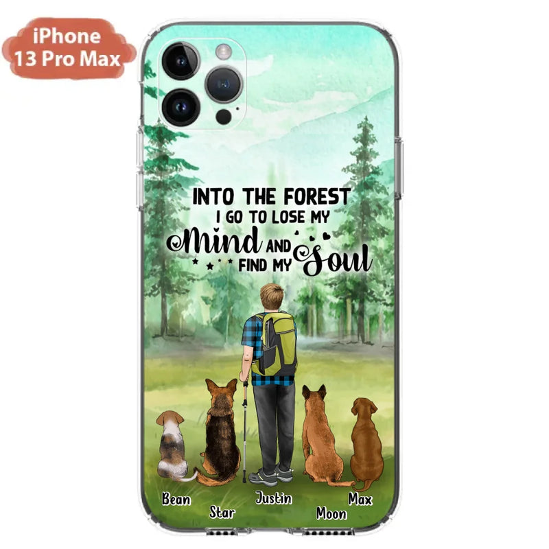 Custom Personalized Solo Trekking Woods  With Pets Phone Case - Upto 4 Pets - Case For iPhone and Samsung - 6CIAJ9