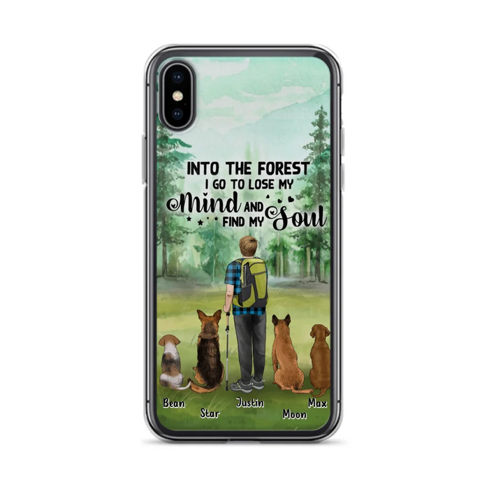 Custom Personalized Solo Trekking Woods  With Pets Phone Case - Upto 4 Pets - Case For iPhone and Samsung - 6CIAJ9