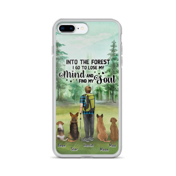 Custom Personalized Solo Trekking Woods  With Pets Phone Case - Upto 4 Pets - Case For iPhone and Samsung - 6CIAJ9