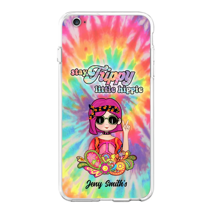 Personalized Hippie Phone Case - Stay Trippy Little Hippie - Case Phone For iPhone And Samsung