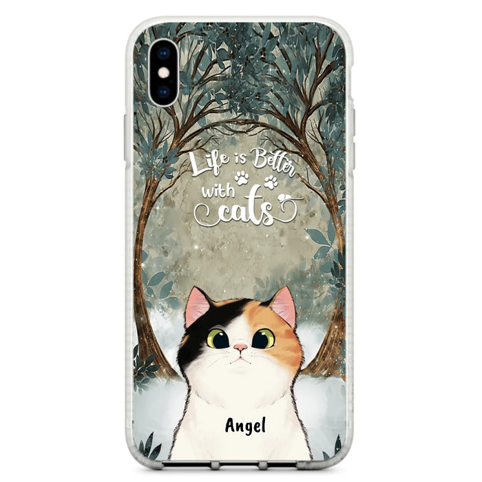 Custom Personalized Cat Phone Case - Best Gift For Cat Lover - Life Is Better With Cats - Phone Case For  iPhone And Samsung