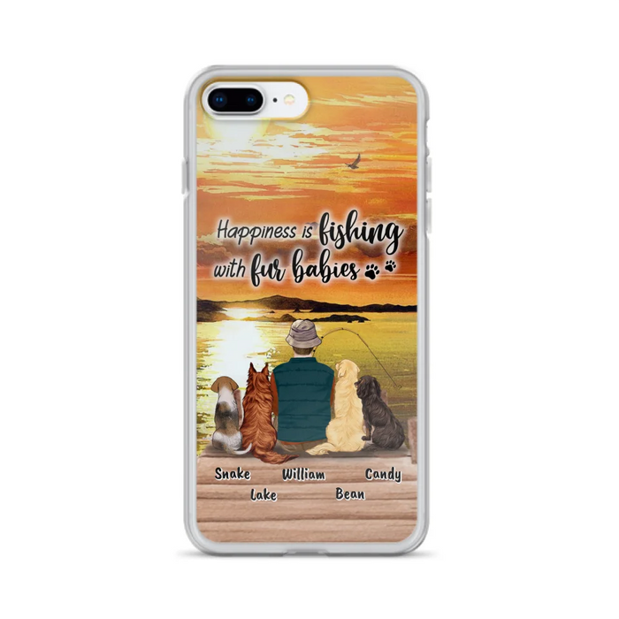 Custom Personalized Fishing Man/Woman Phone Case - Upto 4 Pets - Phone Case For iPhone and Samsung - 4TC88X