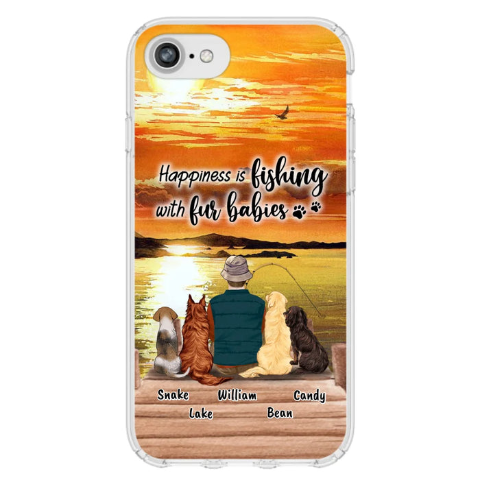 Custom Personalized Fishing Man/Woman Phone Case - Upto 4 Pets - Phone Case For iPhone and Samsung - 4TC88X