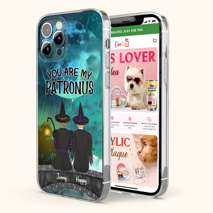 Personalized Witches Phone Case - Gift Idea For Best Friends with 2 Girls - You Are My Patronus