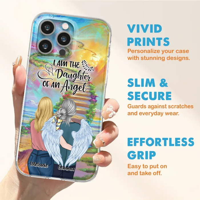 Custom Personalized Mom In The Heaven Phone Case - Mom And Daughter - Best Memorial Gift - Phone Case For iPhone And Samsung