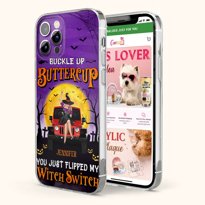 Custom Personalized Off-road Witch Phone Case - Halloween Gift Idea For Friends/Off-road Lovers - Case for iPhone & Samsung