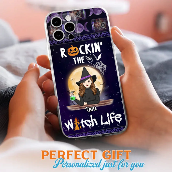 Custom Personalized Witch Phone Case - Halloween Gift Idea - Rockin' The Witch Life - Case For iPhone/Samsung