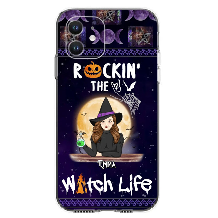 Custom Personalized Witch Phone Case - Halloween Gift Idea - Rockin' The Witch Life - Case For iPhone/Samsung