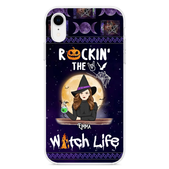 Custom Personalized Witch Phone Case - Halloween Gift Idea - Rockin' The Witch Life - Case For iPhone/Samsung