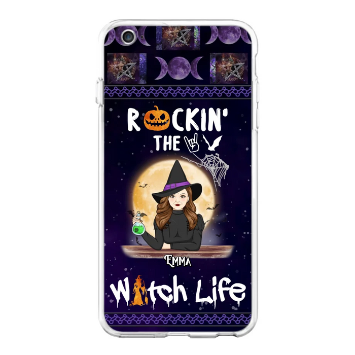 Custom Personalized Witch Phone Case - Halloween Gift Idea - Rockin' The Witch Life - Case For iPhone/Samsung