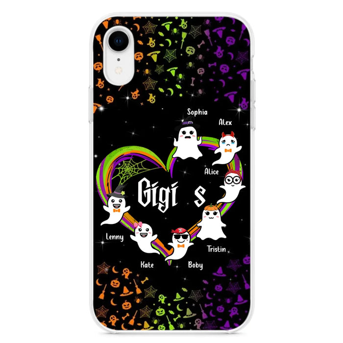 Custom Personalized Grandma & Grandkids Ghost Phone Case - Up to 7 Grandkids - Halloween Gift For Grandma - Case For iPhone And Samsung