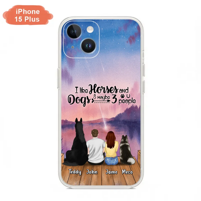 Custom Personalized Parents Horse Dog Phone Case - Upto 3 Pets Forever In My Heart - Case For iPhone And Samsung