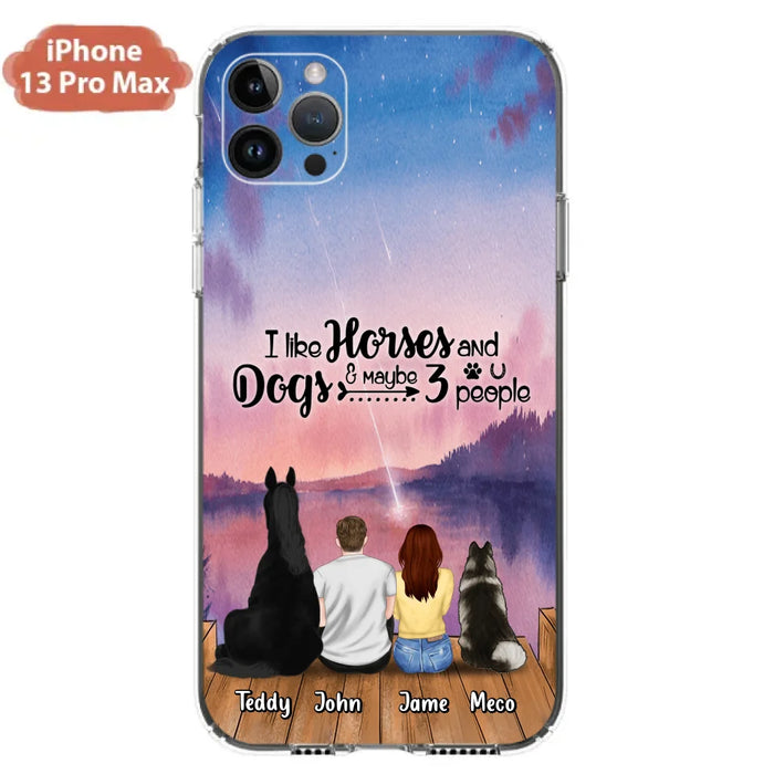 Custom Personalized Parents Horse Dog Phone Case - Upto 3 Pets Forever In My Heart - Case For iPhone And Samsung