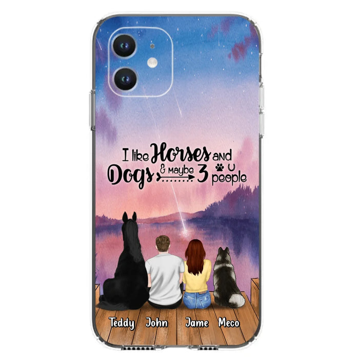 Custom Personalized Parents Horse Dog Phone Case - Upto 3 Pets Forever In My Heart - Case For iPhone And Samsung