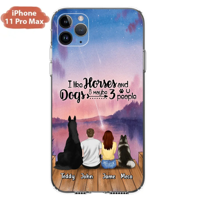 Custom Personalized Parents Horse Dog Phone Case - Upto 3 Pets Forever In My Heart - Case For iPhone And Samsung