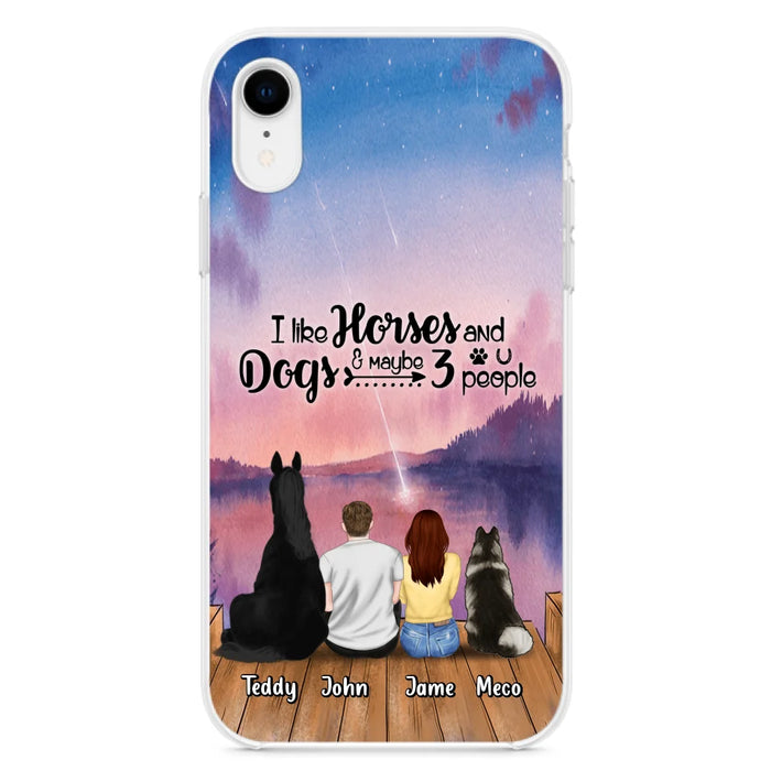 Custom Personalized Parents Horse Dog Phone Case - Upto 3 Pets Forever In My Heart - Case For iPhone And Samsung