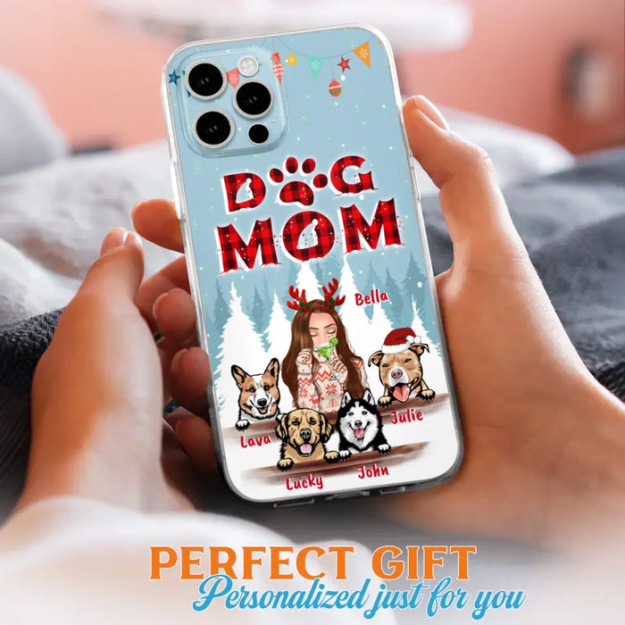 Custom Personalized Pet Mom Xmas Phone Case - Upto 4 Pets - Best Gift For Dog/Cat Lover - Case For Iphone/Samsung - 2T7CRT