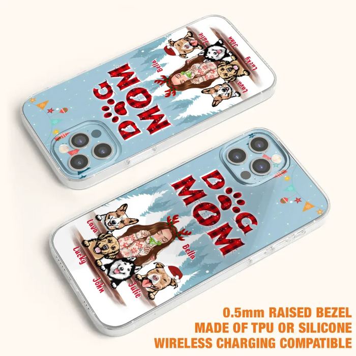 Custom Personalized Pet Mom Xmas Phone Case - Upto 4 Pets - Best Gift For Dog/Cat Lover - Case For Iphone/Samsung - 2T7CRT