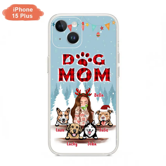 Custom Personalized Pet Mom Xmas Phone Case - Upto 4 Pets - Best Gift For Dog/Cat Lover - Case For Iphone/Samsung - 2T7CRT