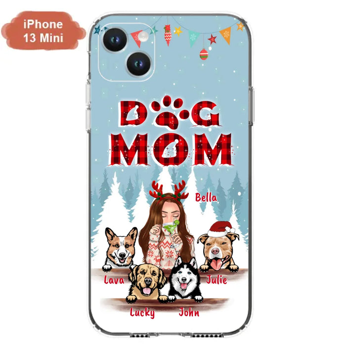 Custom Personalized Pet Mom Xmas Phone Case - Upto 4 Pets - Best Gift For Dog/Cat Lover - Case For Iphone/Samsung - 2T7CRT