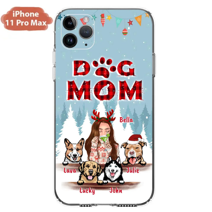 Custom Personalized Pet Mom Xmas Phone Case - Upto 4 Pets - Best Gift For Dog/Cat Lover - Case For Iphone/Samsung - 2T7CRT