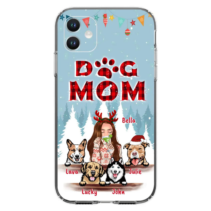 Custom Personalized Pet Mom Xmas Phone Case - Upto 4 Pets - Best Gift For Dog/Cat Lover - Case For Iphone/Samsung - 2T7CRT