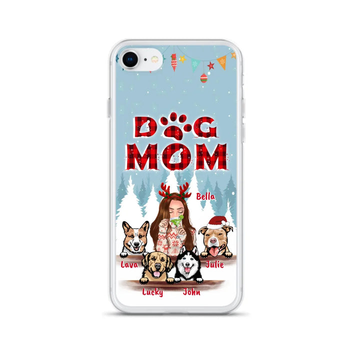 Custom Personalized Pet Mom Xmas Phone Case - Upto 4 Pets - Best Gift For Dog/Cat Lover - Case For Iphone/Samsung - 2T7CRT