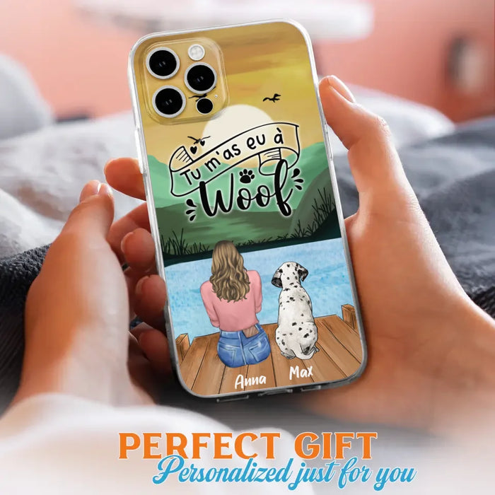 Custom Personalized Dog Mom Phone Case - Gifts For Dog Lover/ Mother's Day With Upto 5 Dogs - Tu m'á eu à Woof