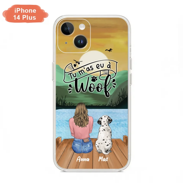 Custom Personalized Dog Mom Phone Case - Gifts For Dog Lover/ Mother's Day With Upto 5 Dogs - Tu m'á eu à Woof