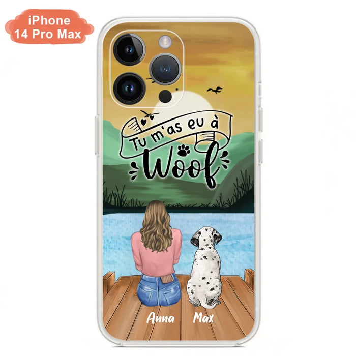 Custom Personalized Dog Mom Phone Case - Gifts For Dog Lover/ Mother's Day With Upto 5 Dogs - Tu m'á eu à Woof