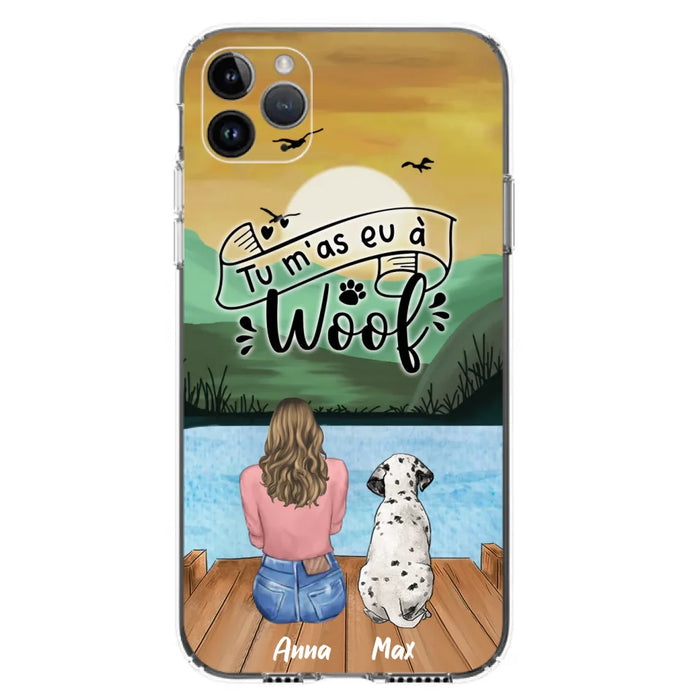 Custom Personalized Dog Mom Phone Case - Gifts For Dog Lover/ Mother's Day With Upto 5 Dogs - Tu m'á eu à Woof