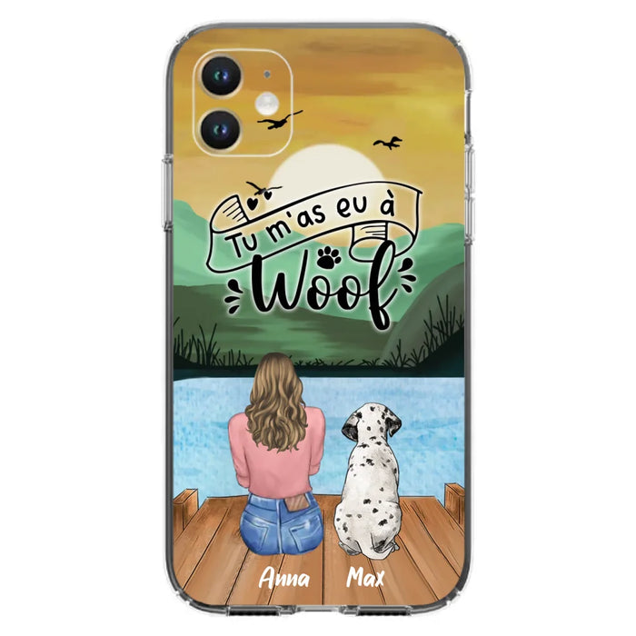 Custom Personalized Dog Mom Phone Case - Gifts For Dog Lover/ Mother's Day With Upto 5 Dogs - Tu m'á eu à Woof