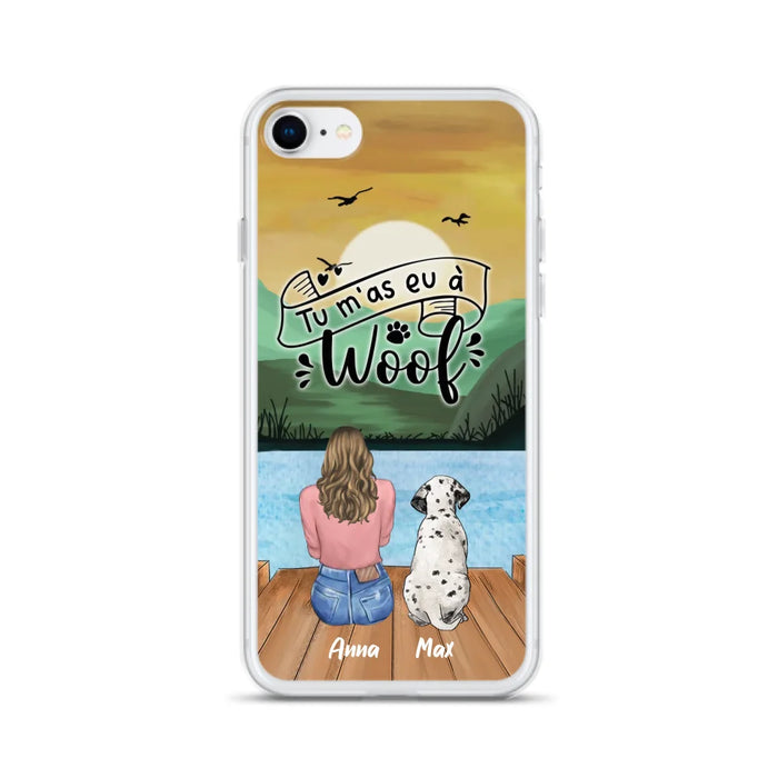 Custom Personalized Dog Mom Phone Case - Gifts For Dog Lover/ Mother's Day With Upto 5 Dogs - Tu m'á eu à Woof