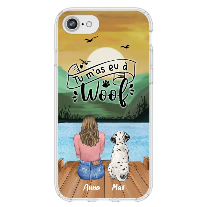 Custom Personalized Dog Mom Phone Case - Gifts For Dog Lover/ Mother's Day With Upto 5 Dogs - Tu m'á eu à Woof