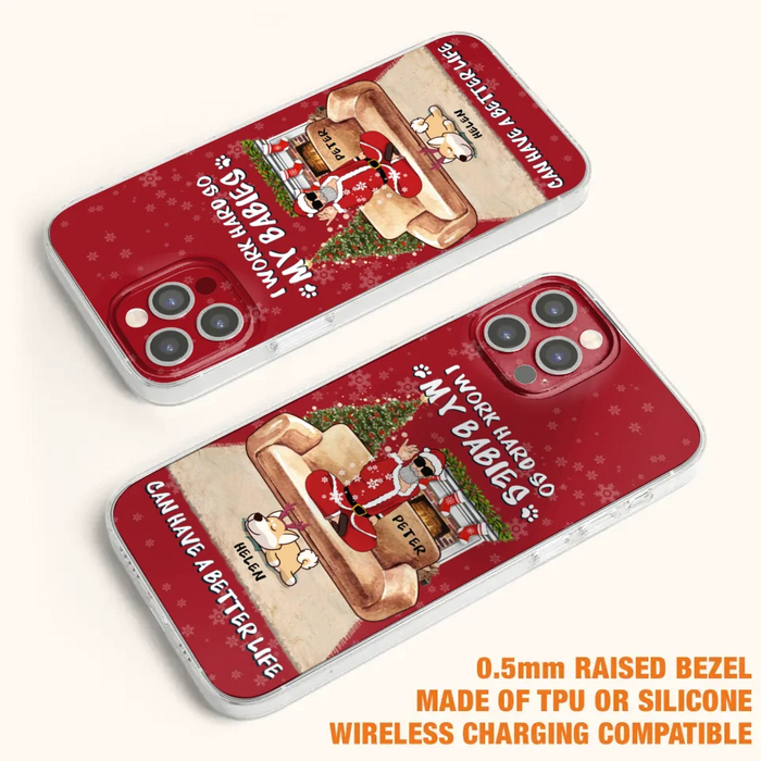 Custom Personalized Christmas Pet Dad Phone Case - Man With Upto 4 Pets - Gift For Cat/ Dog Lover - Case For iPhone And Samsung