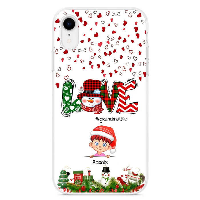 Custom Personalized Christmas Grandmalife Phone Case - Upto 6 Kids - Christmas Gift For Grandma, Mama - Case For iPhone And Samsung