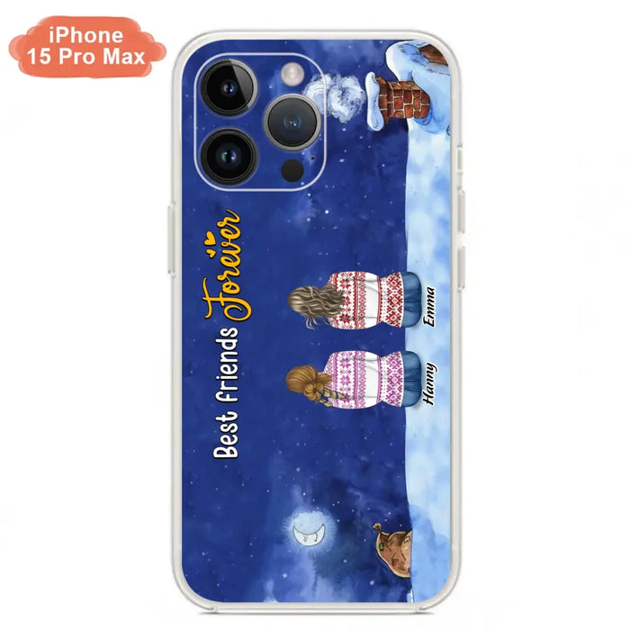 Custom Personalized Christmas Sisters Phone Case - Christmas Gift Idea For Friends/Sisters - Upto 12 People - Best Friends Forever - Case For iPhone And Samsung