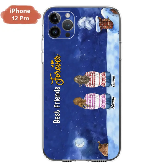 Custom Personalized Christmas Sisters Phone Case - Christmas Gift Idea For Friends/Sisters - Upto 12 People - Best Friends Forever - Case For iPhone And Samsung