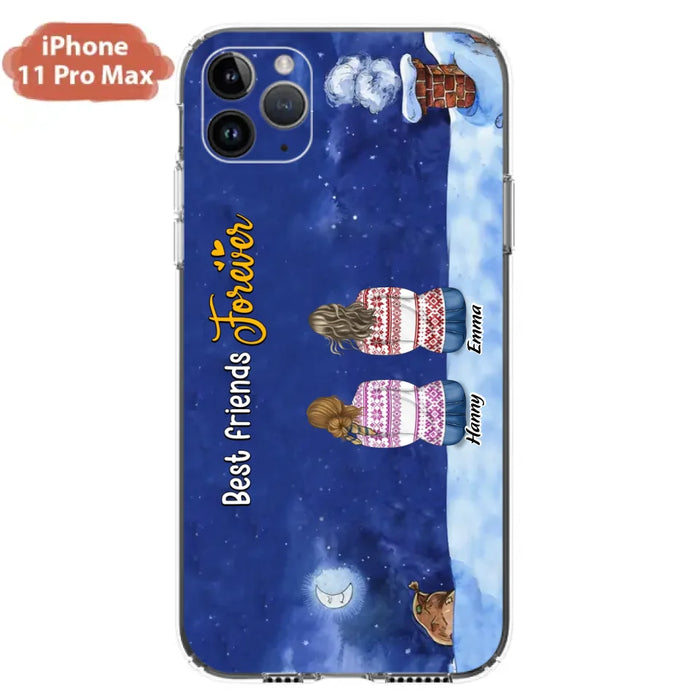 Custom Personalized Christmas Sisters Phone Case - Christmas Gift Idea For Friends/Sisters - Upto 12 People - Best Friends Forever - Case For iPhone And Samsung