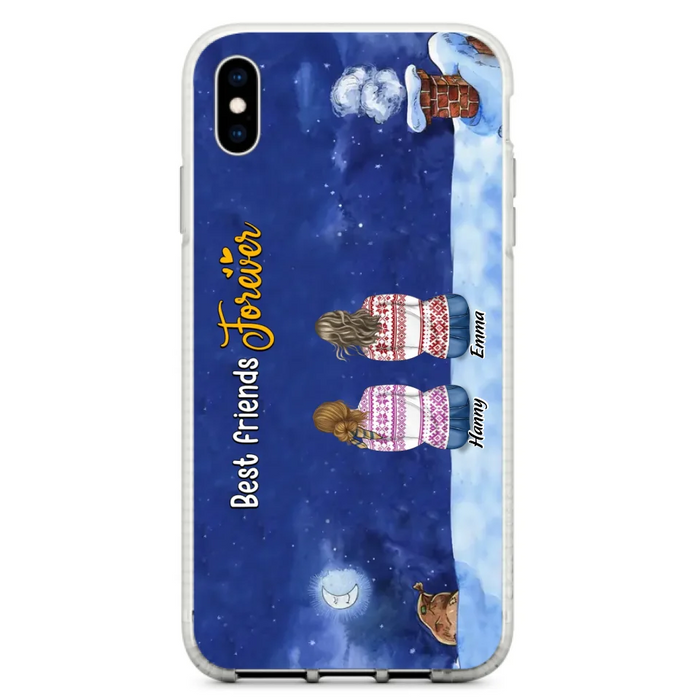 Custom Personalized Christmas Sisters Phone Case - Christmas Gift Idea For Friends/Sisters - Upto 12 People - Best Friends Forever - Case For iPhone And Samsung