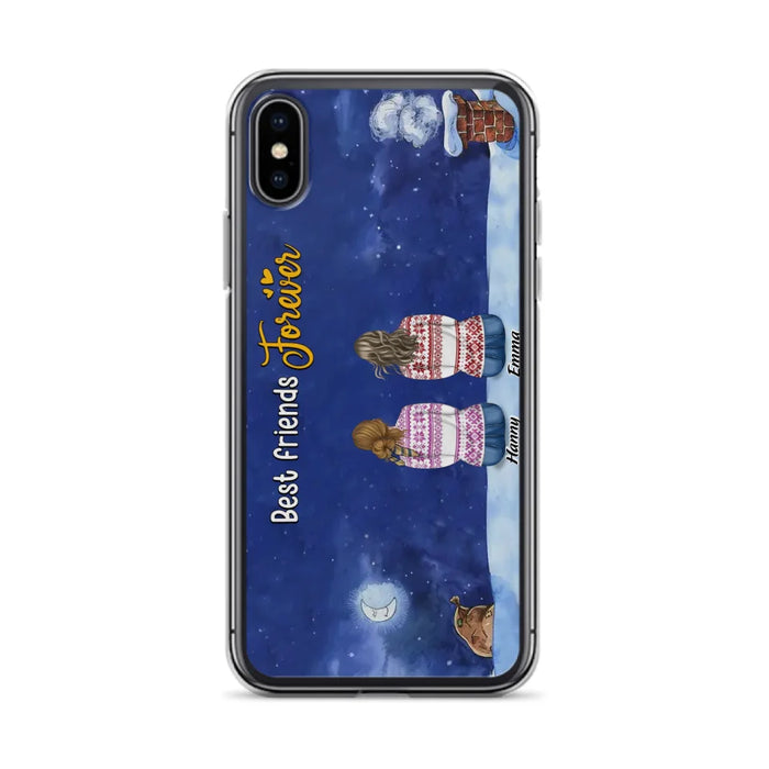 Custom Personalized Christmas Sisters Phone Case - Christmas Gift Idea For Friends/Sisters - Upto 12 People - Best Friends Forever - Case For iPhone And Samsung